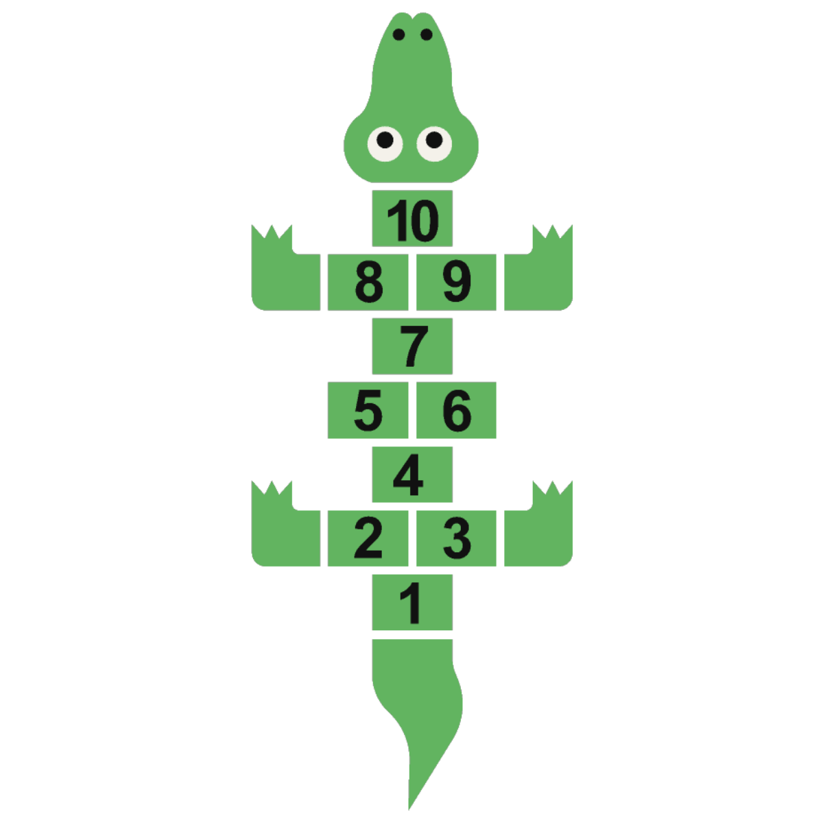 Krokodil 2D mit Zahlen - Riteco AG