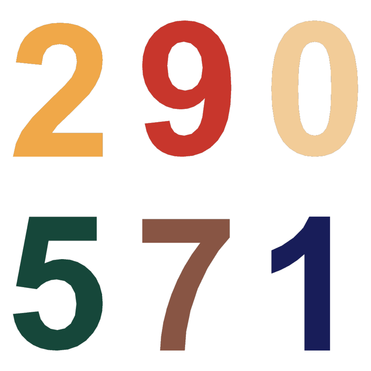 Zahlen Standardfarben - Riteco AG